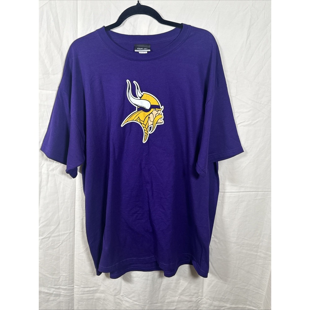 Minnesota Vikings Reebok RBK Vintage T-Shirt Purple, NFL ,Size L #4 FAVRE‎